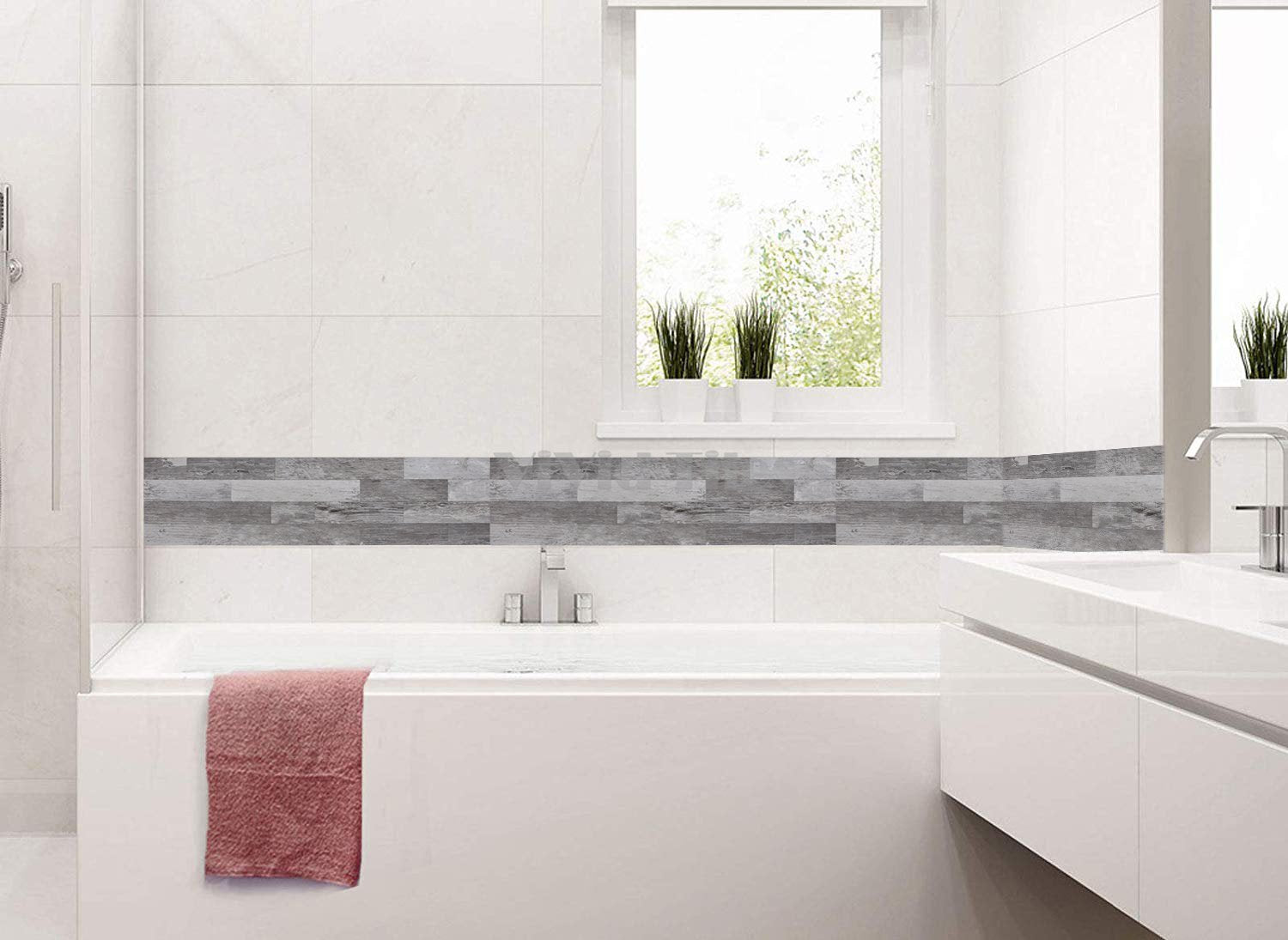 Wood Look Adhesive Composite PVC Tile WJ-91 by Vivid Tiles | Souqify