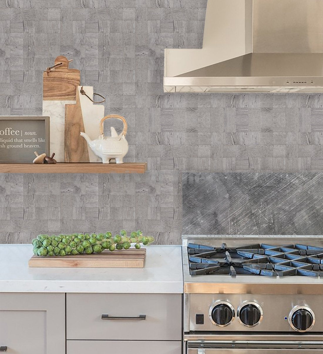 Wooden Look Square PVC Composite Tile WJ-11 by Vivid Tiles | Souqify