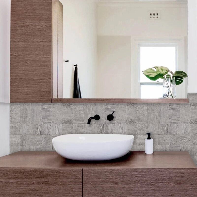 Wooden Look Square PVC Composite Tile WJ-11 by Vivid Tiles | Souqify