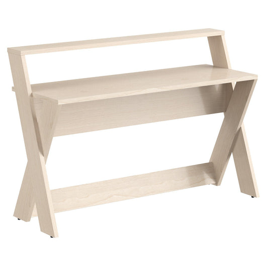 WOODEN RECTANGULAR SHAPE COMPUTER DESK, MADE IN E1 LAMINATE CHIPBOARD COLOR : TIARA BEECH SIZE : 1380х600х987MMH **MADE IN EUROPE **5 YEARS GUARANTEE by Treejar | Souqify