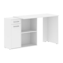 WOODEN RECTANGULAR SHAPE COMPUTER DESK WITH ONE SIDE OPEN SHELF AND ATTACHED DRAWERS, MADE IN E1 LAMINATE CHIPBOARD COLOR : SONAMA OAK LIGHT SIZE : 1370х500х750MMH **MADE IN EUROPE **5 YEARS GUARANTEE by Treejar | Souqify