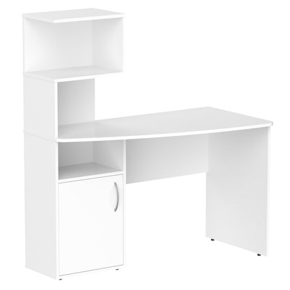 WOODEN RECTANGULAR SHAPE COMPUTER DESK WITH OPEN SHELF AND DOOR, MADE IN E1 LAMINATE CHIPBOARD COLOR : LEGNO DARK SIZE : 1200х600х1350MMH **MADE IN EUROPE **5 YEARS GUARANTEE by Treejar | Souqify