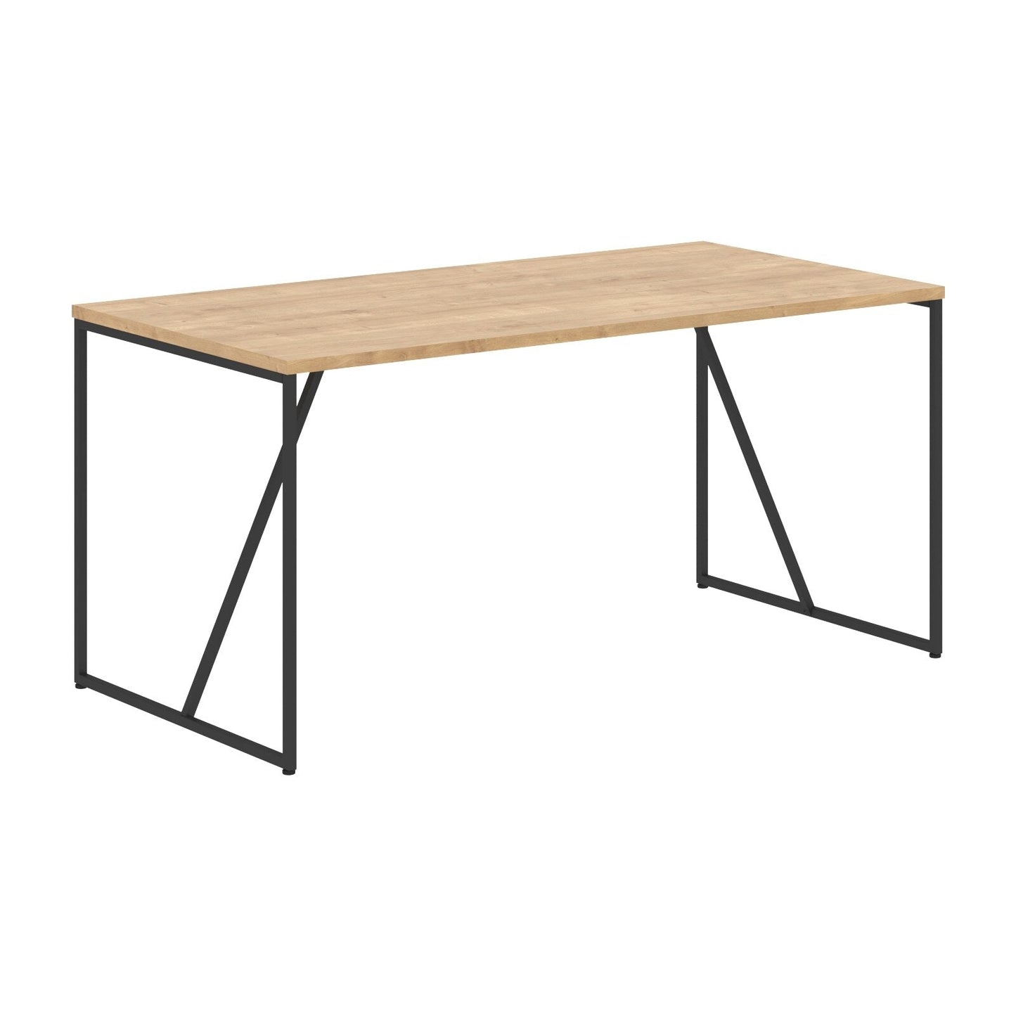 WOODEN RECTANGULAR SHAPE DESK WITH METAL LEGS, MADE IN E1 LAMINATE CHIPBOARD by Treejar | Souqify