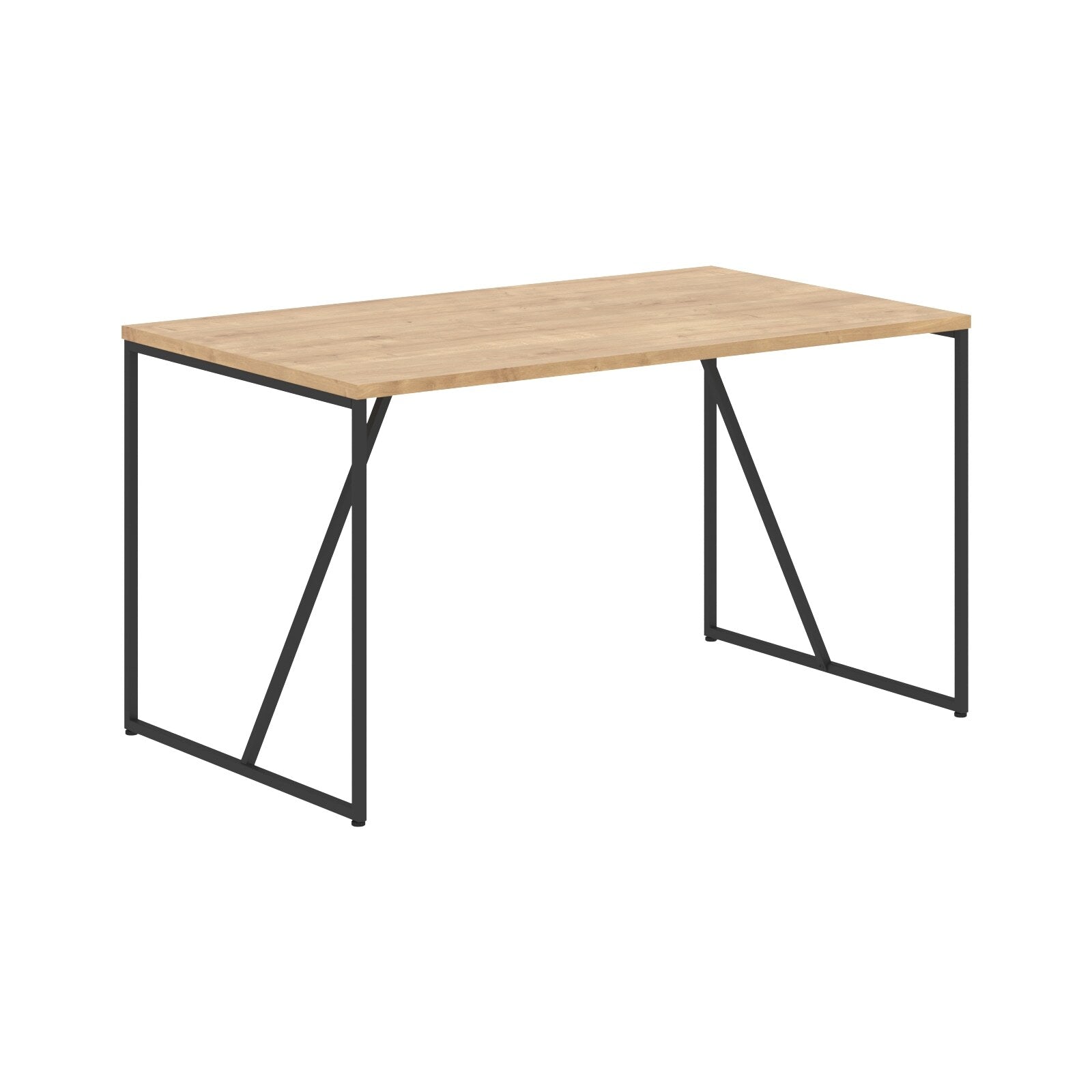 WOODEN RECTANGULAR SHAPE DESK WITH METAL LEGS, MADE IN E1 LAMINATE CHIPBOARD by Treejar | Souqify