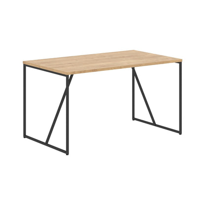 WOODEN RECTANGULAR SHAPE DESK WITH METAL LEGS, MADE IN E1 LAMINATE CHIPBOARD by Treejar | Souqify