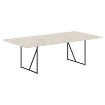 WOODEN RECTANGULAR SHAPE MEETING DESK WITH METAL LEGS, MADE IN E1 LAMINATE CHIPBOARD by Treejar | Souqify