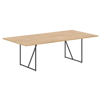 WOODEN RECTANGULAR SHAPE MEETING DESK WITH METAL LEGS, MADE IN E1 LAMINATE CHIPBOARD by Treejar | Souqify