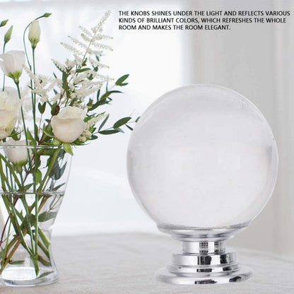 Vila 2010 Drawer Handle, Clear 30mm Drawer Knobs, 1Pcs Hardware for Cupboard Cabinet