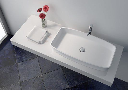 Cast Stone Solid Surface  Bathroom Countertop Basin JZ9001
