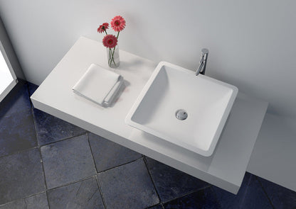 Cast Stone Solid Surface Bathroom Countertop Basin JZ9003
