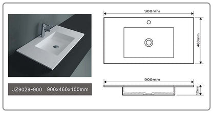 Cast Stone Solid Surface Countertop Wash Basin JZ9029