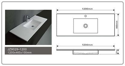 Cast Stone Solid Surface Countertop Wash Basin JZ9029