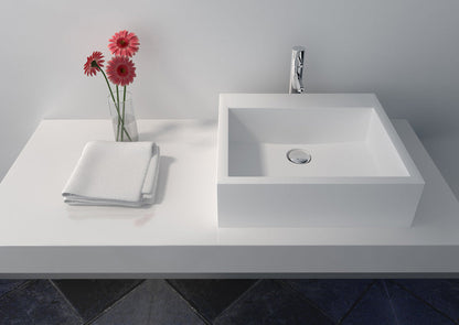 Cast Stone Solid Surface Bathroom Countertop Sink JZ9022
