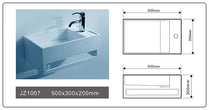 Solid Surface Wall-hung Bathroom Sink JZ1007