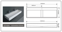 Solid Surface Seamless Bathroom Sink JZ1024