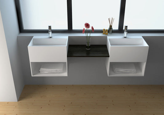 Solid Surface Wall-hung Bathroom Basin JZ1029