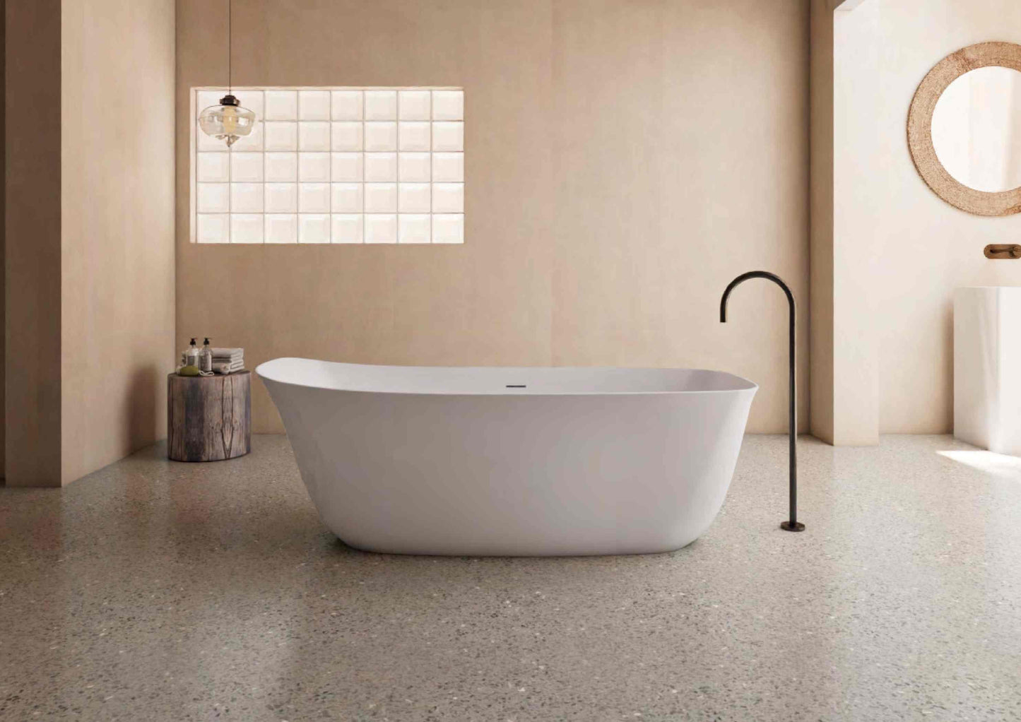 Solid Surface Freestanding Bathtub JZ8672