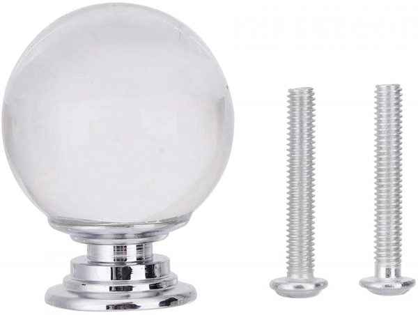 Vila 2010 Drawer Handle, Clear 30mm Drawer Knobs, 1Pcs Hardware for Cupboard Cabinet