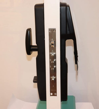 VILA Smart Lock, Display screen,Keypad Digital,Biometric Fingerprint,IC Card,Mechanical key Unlock for Apartment Hotel Home Use COLOR: BLACK