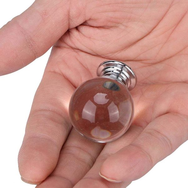 Vila 2010 Drawer Handle, Clear 30mm Drawer Knobs, 1Pcs Hardware for Cupboard Cabinet