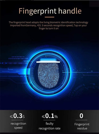 VILA Smart Lock, Display screen,Keypad Digital,Biometric Fingerprint,IC Card,Mechanical key Unlock for Apartment Hotel Home Use COLOR: BLACK