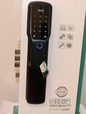 VILA Smart Lock, Display screen,Keypad Digital,Biometric Fingerprint,IC Card,Mechanical key Unlock for Apartment Hotel Home Use COLOR: BLACK