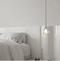 Nordic bedside glass chandelier bedroom simple Italian minimalist creative restaurant bar designer chandelier