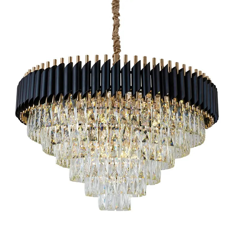 Modern Light Luxury Crystal Pendant Light For Hotel Villa Lobby Living Room Restaurant Chandelier High-end Design Pendant Lights