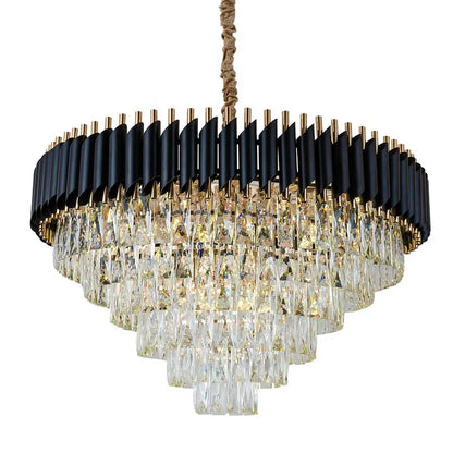 Modern Light Luxury Crystal Pendant Light For Hotel Villa Lobby Living Room Restaurant Chandelier High-end Design Pendant Lights