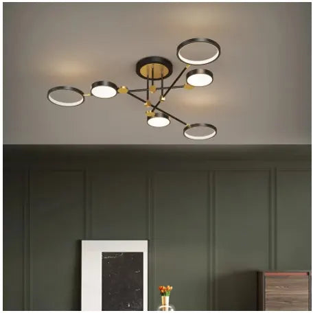 Modern LED Chandelier For Living Room Bedroom Pendant Lights Gold / black Frame Aluminum Lighting Indoor Fixture Light Lustres