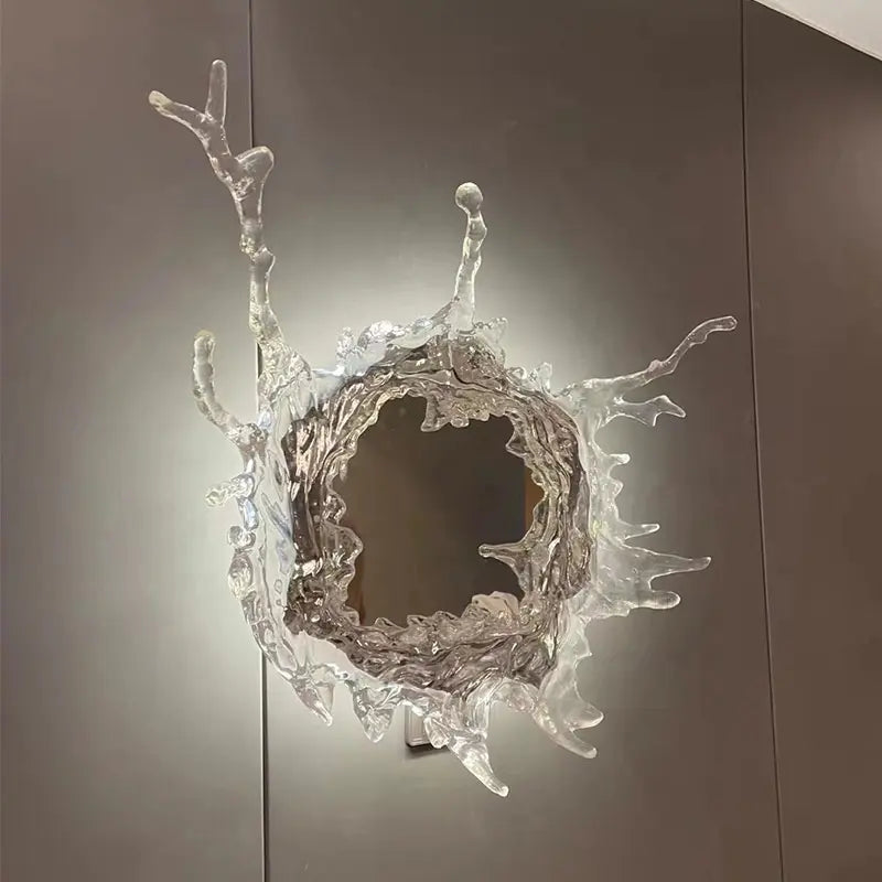 Modern Internet celebrity art mirror headlight bedroom decoration splash dressing mirror light hotel villa atmosphere light