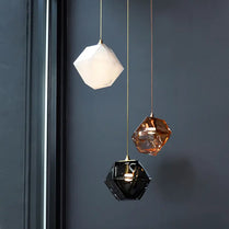 Modern postmodern dining room bedside bedroom square glass staircase chandelier Nordic home fashion designer droplight