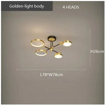 Modern LED Chandelier For Living Room Bedroom Pendant Lights Gold / black Frame Aluminum Lighting Indoor Fixture Light Lustres