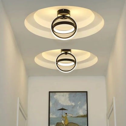 Nordic LED Aisle Light Round Square Ceiling Lamp Cloakroom Corridor Balcony Foyer Ceiling Lights Decoration Home Luminaire
