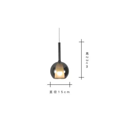 Nordic Creative Glass Chandelier Restaurant Bar Bubble Glass Chandelier Multi-head Combination Stair Long Chandelier