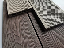 Online vivid embossed wood texture hollow WPC decking building material composite floor for outdoor decoration