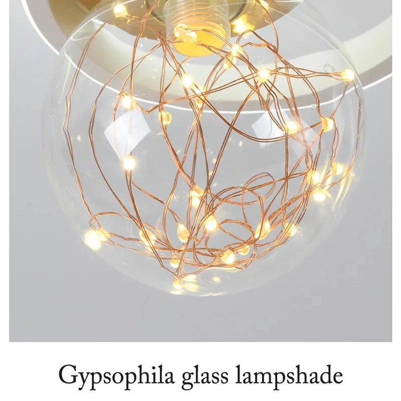 Modern Ceiling Lamp Gypsophila Metal+Glass Aisle Porch Corridor Balcony Living Room Bedroom Indoor Lighting Home Decor