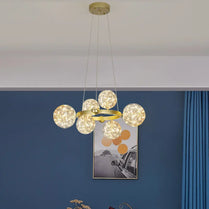 Nordic living room chandelier simple modern gypsophila bedroom bubble light magic bean string restaurant light