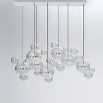 Nordic lamps creative personality LED living room restaurant magic bean molecule bubble glass chandelier