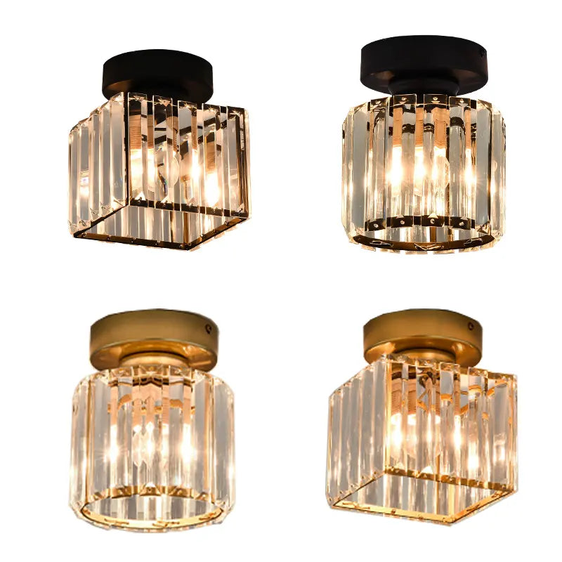 Nordic Luxury Crystal Modern Simple Creative Downlight  Foyer Entrance Aisle Corridor ceiling Lights