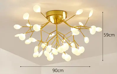 Nordic style living room lamp bedroom firefly warm bedroom room light simple creative dining room lamp