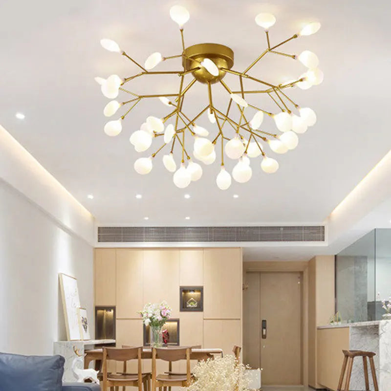 Nordic style living room lamp bedroom firefly warm bedroom room light simple creative dining room lamp