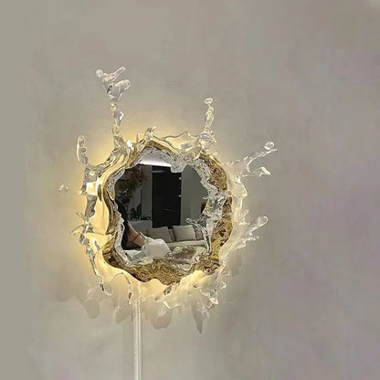Modern Internet celebrity art mirror headlight bedroom decoration splash dressing mirror light hotel villa atmosphere light
