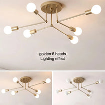 Nordic iron right angle ceiling lamp modern bedroom study black/white/Gold lamp simple living room ceiling lamp