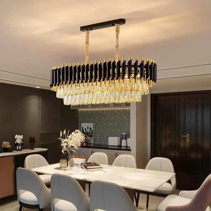 Modern Light Luxury Crystal Pendant Light For Hotel Villa Lobby Living Room Restaurant Chandelier High-end Design Pendant Lights