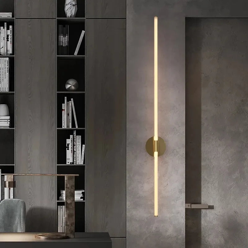 Nordic Gold LED Wall lamp bedroom bedside aisle living room lamps loft study rotating reading wall sconce lights for home