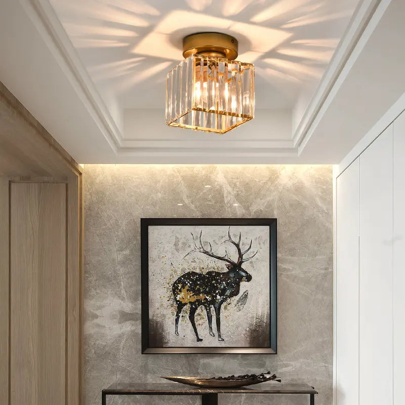 Nordic Luxury Crystal Modern Simple Creative Downlight  Foyer Entrance Aisle Corridor ceiling Lights