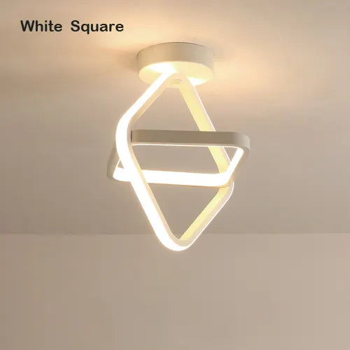 Nordic LED Aisle Light Round Square Ceiling Lamp Cloakroom Corridor Balcony Foyer Ceiling Lights Decoration Home Luminaire