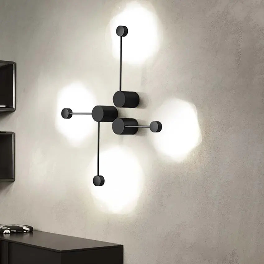 Nordic led wall light fixture modern simple black wrought iron bedroom bedside reading lamp living room Aisle staircase sconces