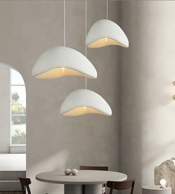 Nordic Villa Stair Wabi-sabi Style Pendant Chandelier Irregular Resin E27 Pendant Lights Staircase Suspend Lamp Decor Droplight